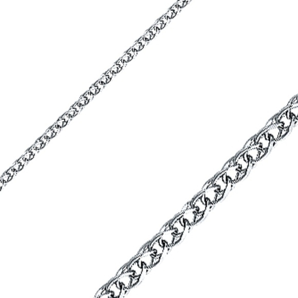 14k White Gold 1.7mm Open Wheat Chain 16" 18" 20" - Picture 3 of 9